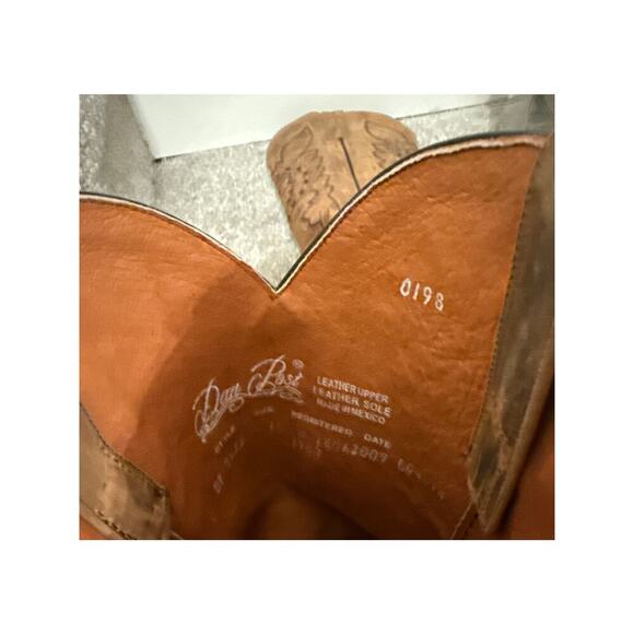 NWOT Dan Post Women's Sidewinder Western Full Grain Tan Mad Cat Leather Boot, 10 - Picture 9 of 10